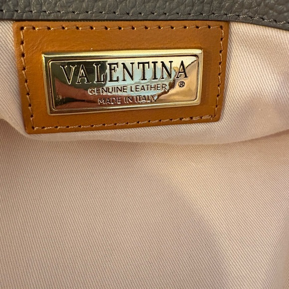 Valentina Gray Leather Tote - Picture 12 of 13